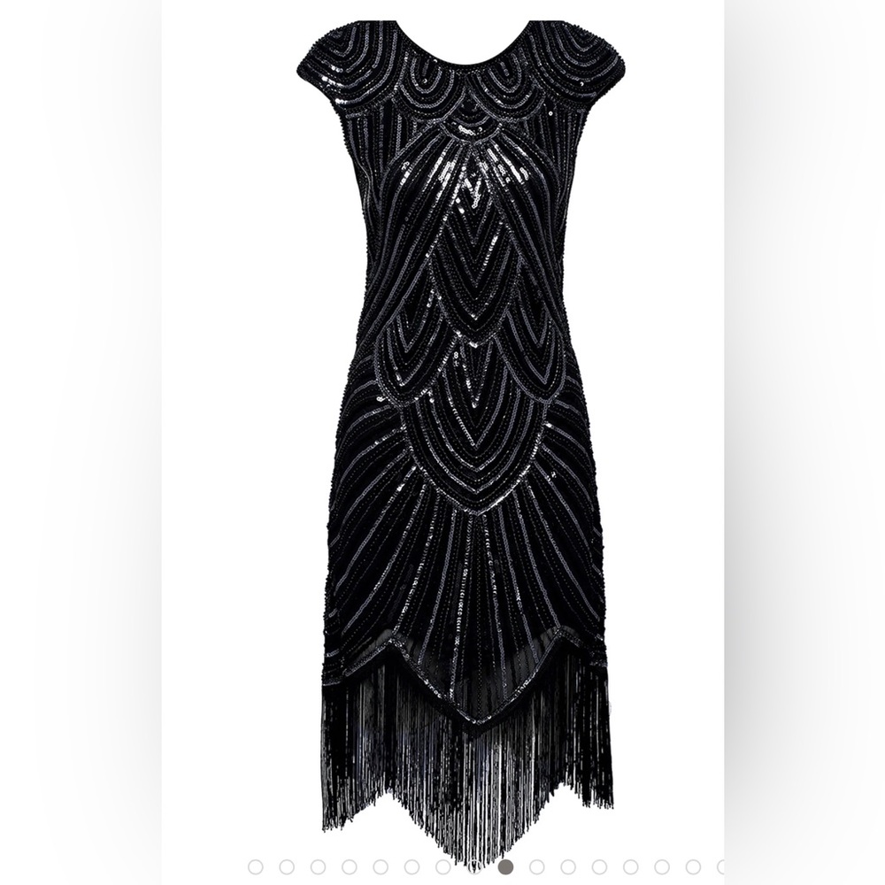 1920's Beaded Sequin Great Gatsby Dress